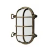 Accesorio ovalado para lámpara naútica Hook, latón antiguo, opalino