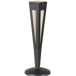 Antorcha solar LED con sensor Tinka, 62 cm, gris