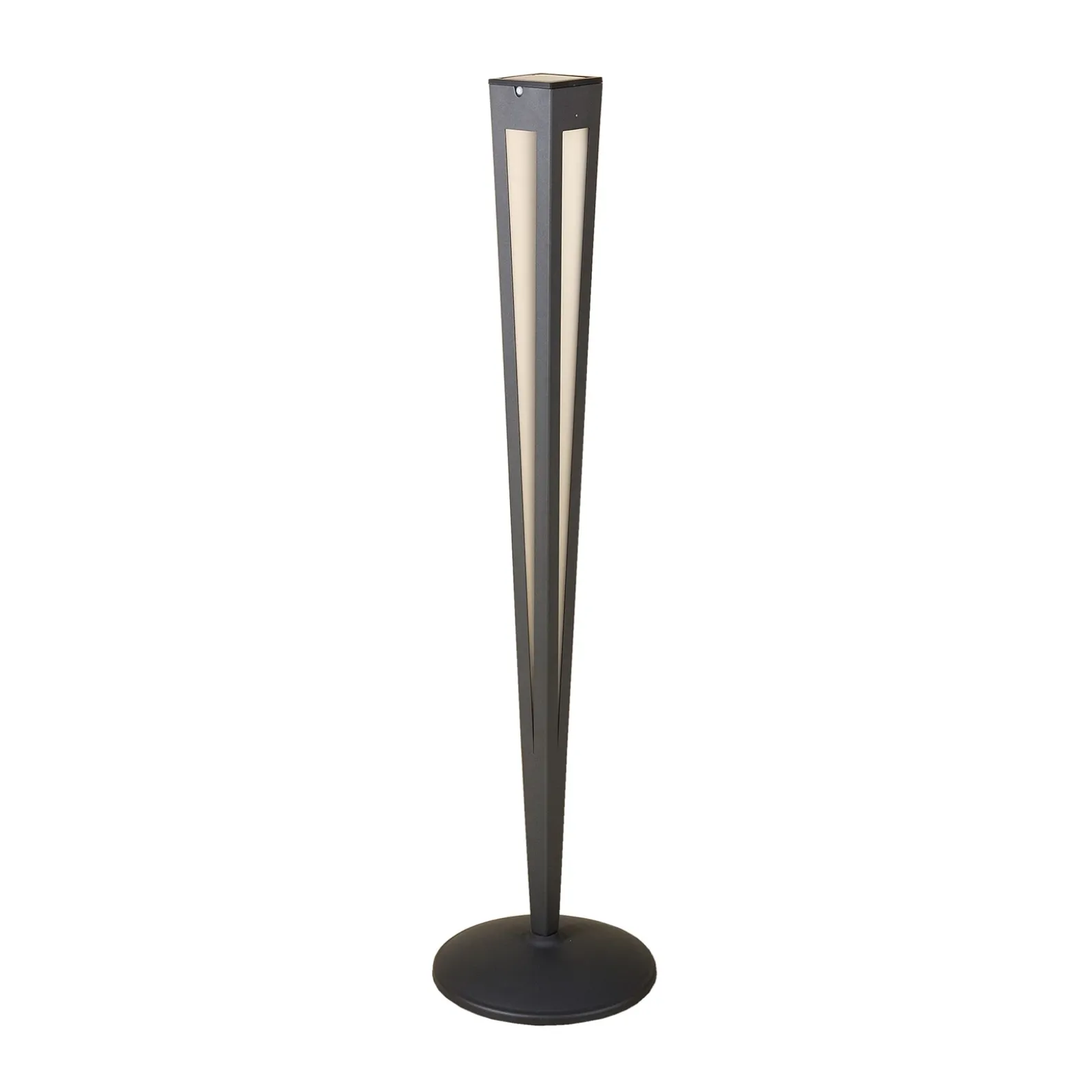 Antorcha solar LED con sensor Tinka, 120 cm, gris