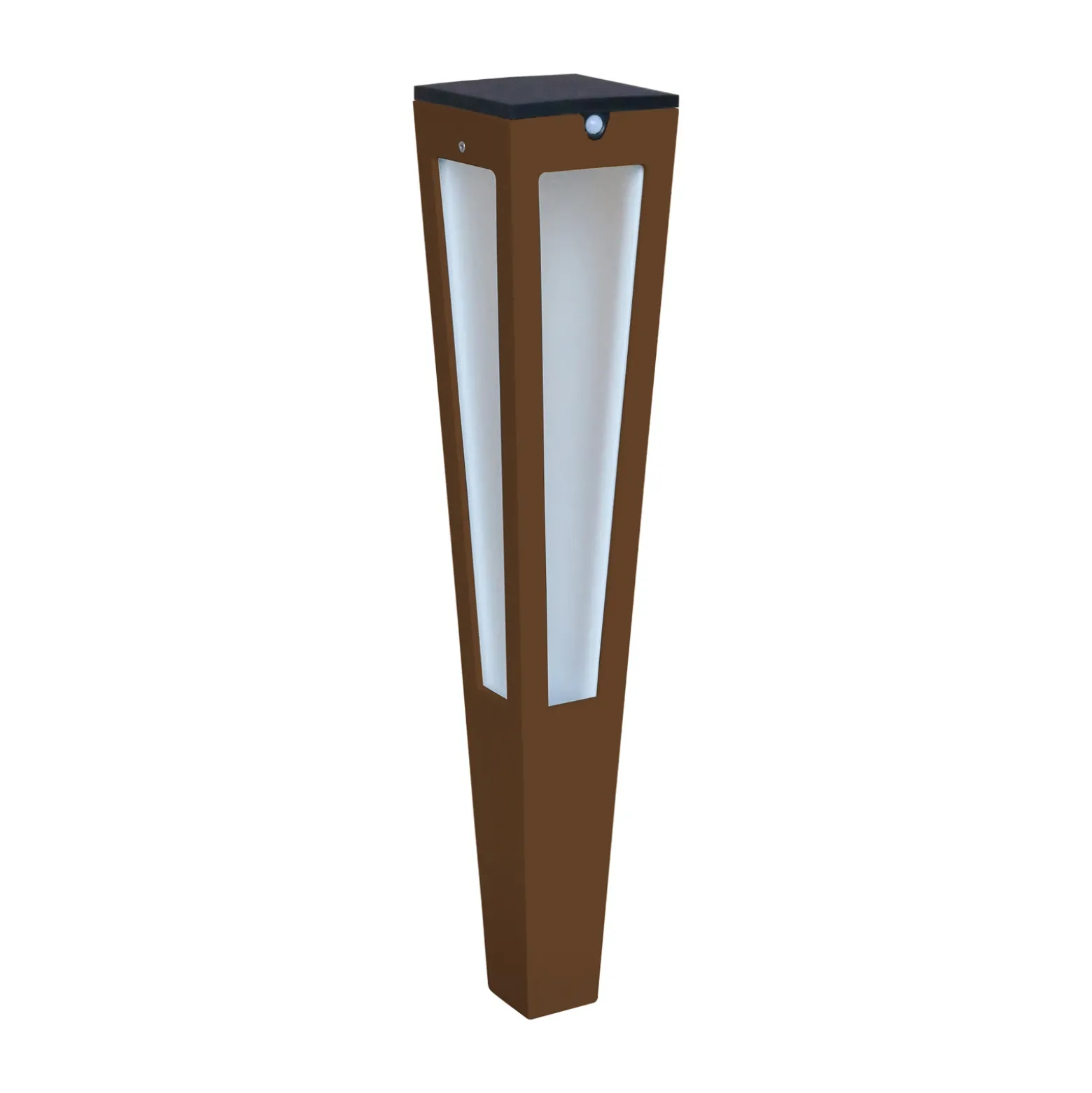 Antorcha solar LED sensor Tinka, 62 cm, corten