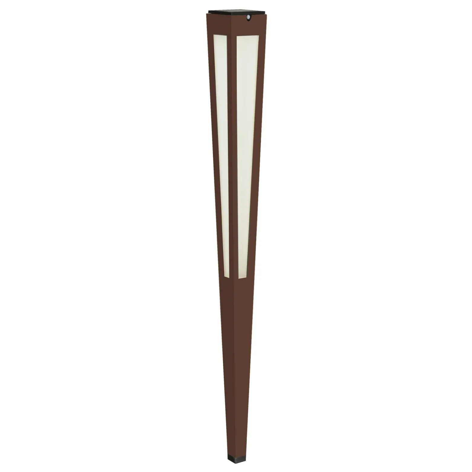 Antorcha solar LED sensor Tinka, 120 cm, corten