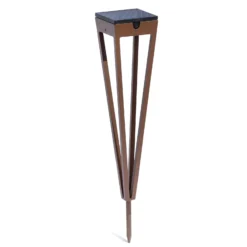 Antorcha solar LED Tinka, 52 cm de altura, corten