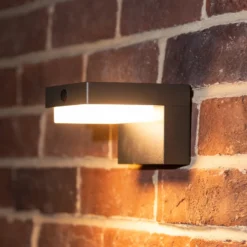 Apliqué de pared LED recargable 800104, antracita, IP44, sensor