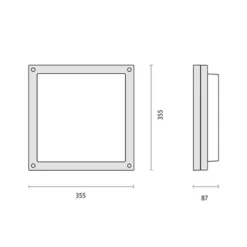 Aplique Bliz Square 40 3.000K blanco atenuable