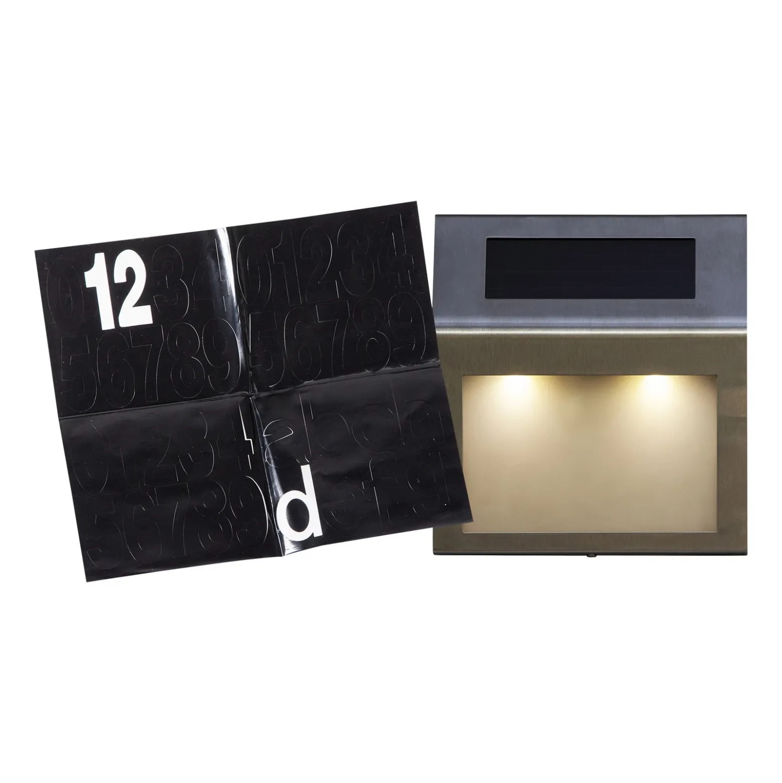 Aplique con número de casa solar LED Wally