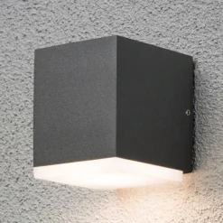 Aplique cuadrado de pared exterior LED Monza