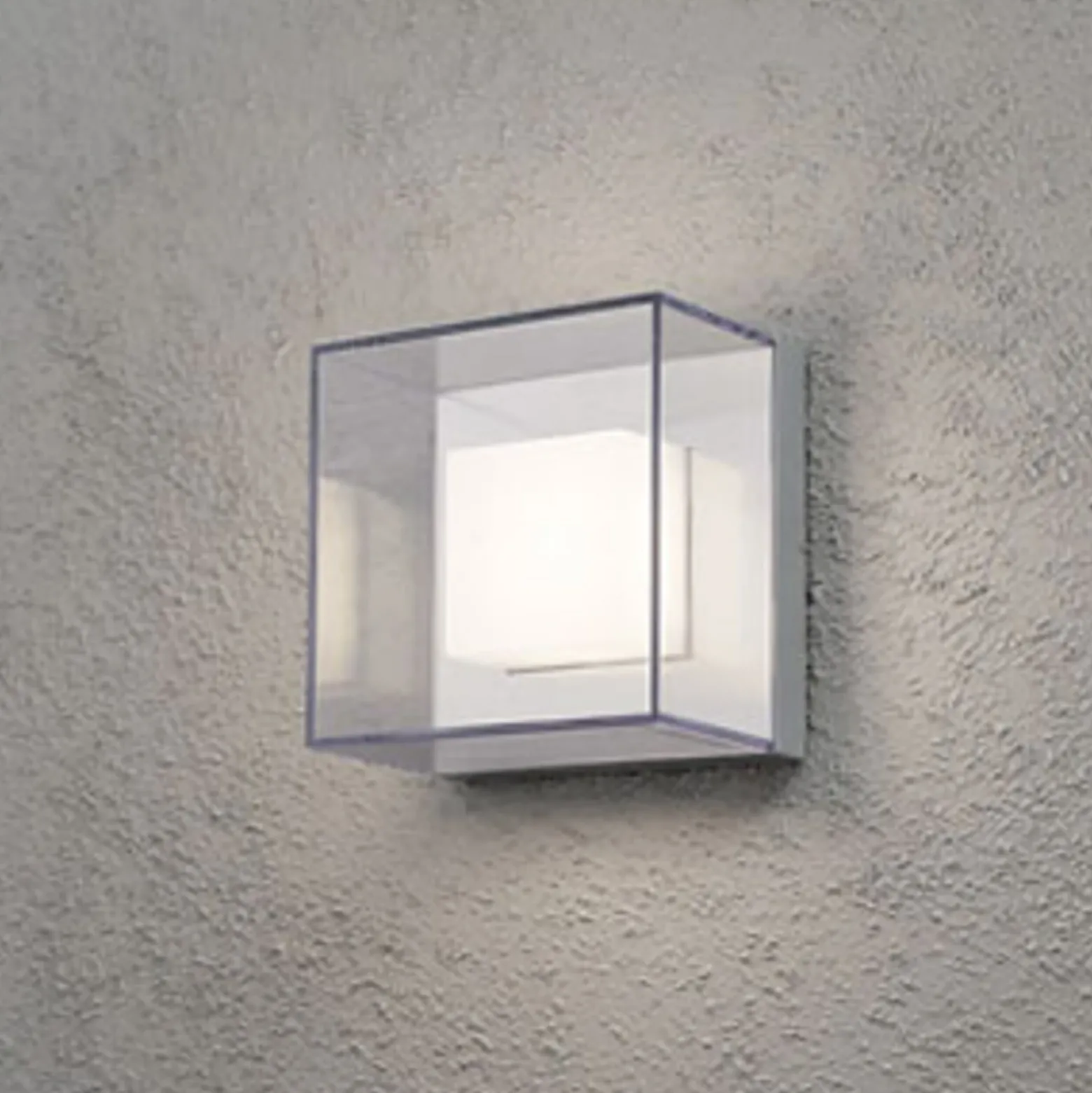 Aplique cuadrado de pared exterior LED Sanremo