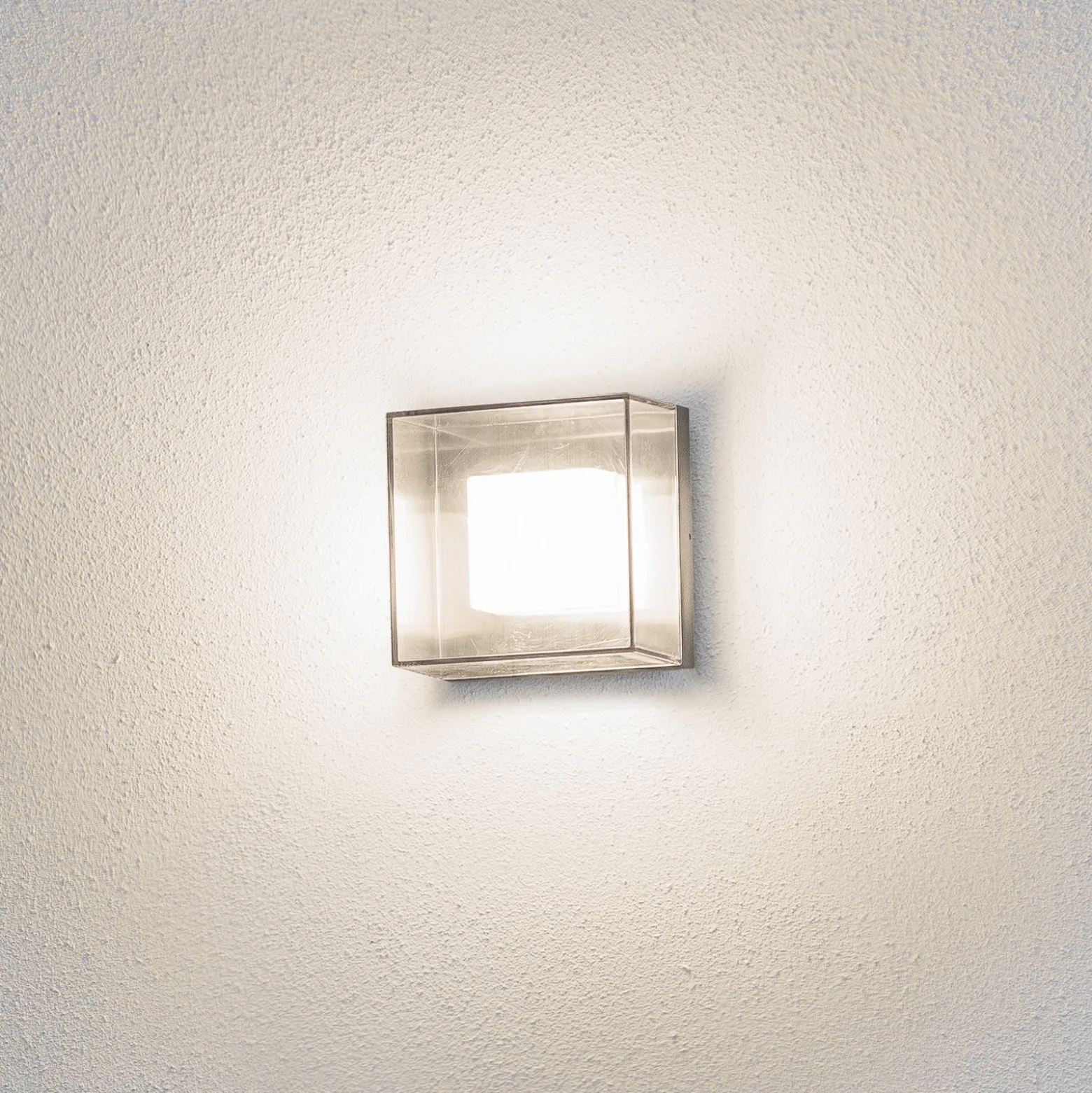 Aplique cuadrado de pared exterior LED Sanremo