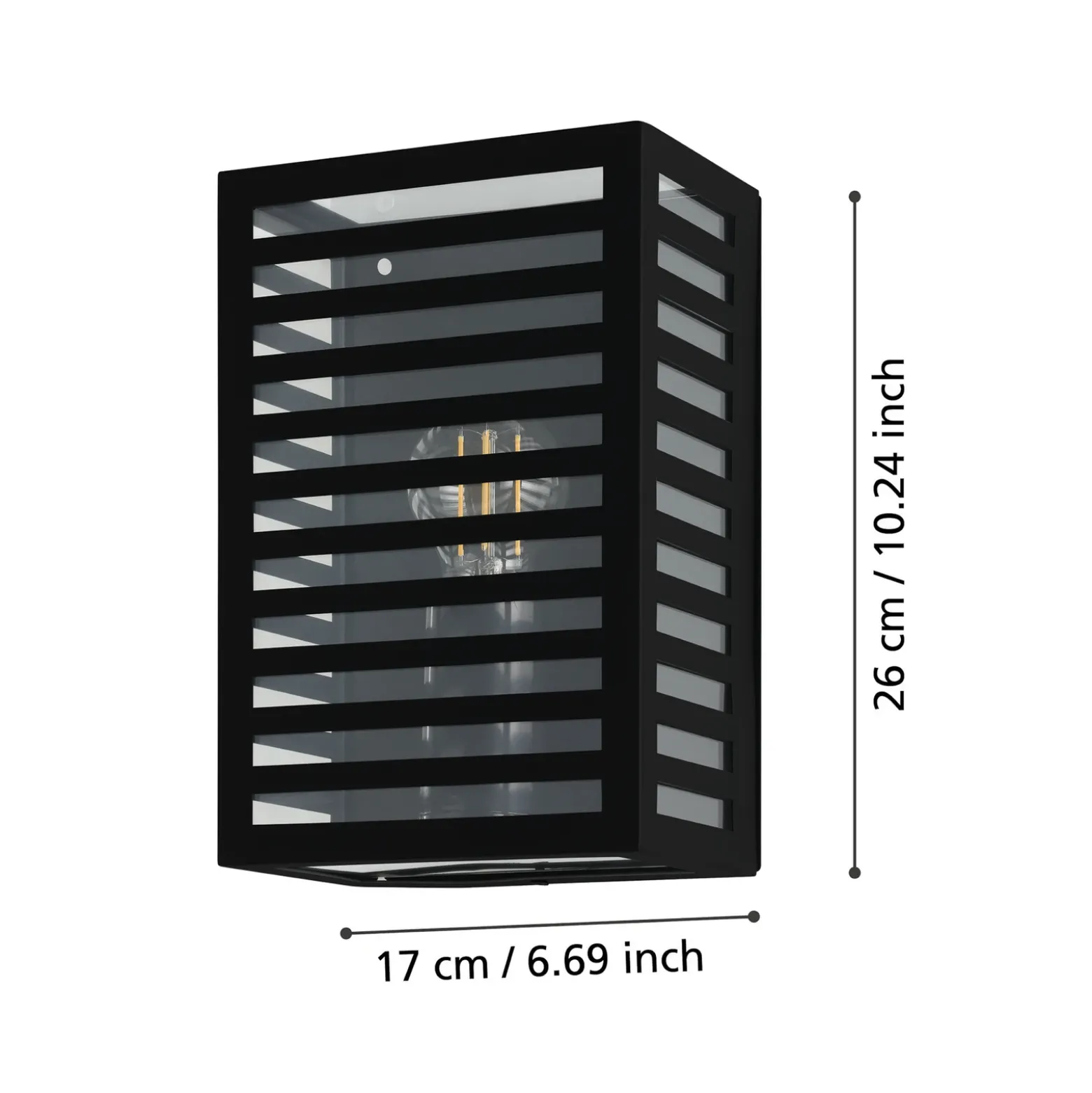 Aplique de exterior Alamonte 3, negro