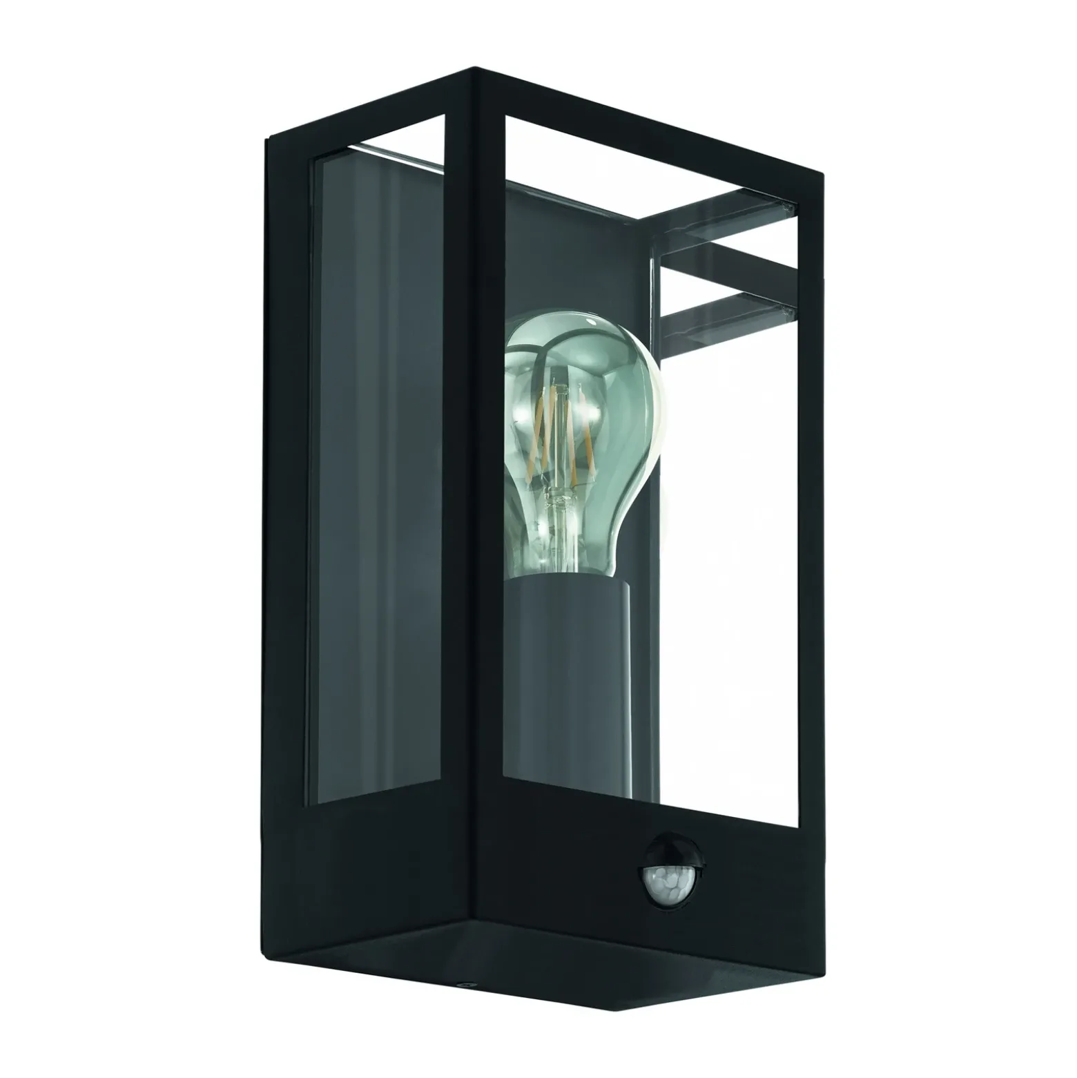 Aplique de exterior Alamonte con sensor, negro