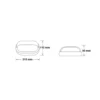 Aplique de exterior 400180, aluminio/vidrio, longitud 21 cm, IP54