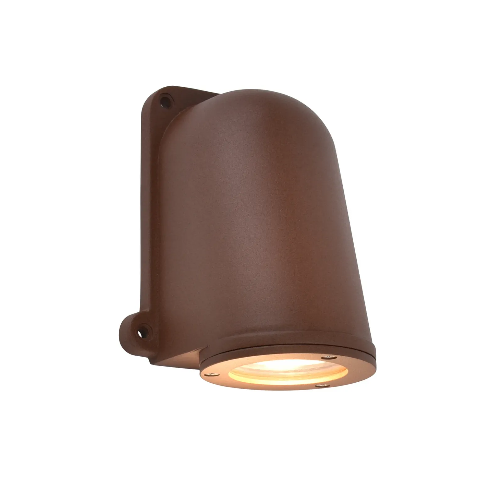Aplique de exterior ANCOR, marrón, altura 15 cm, metal, GU10 IP54