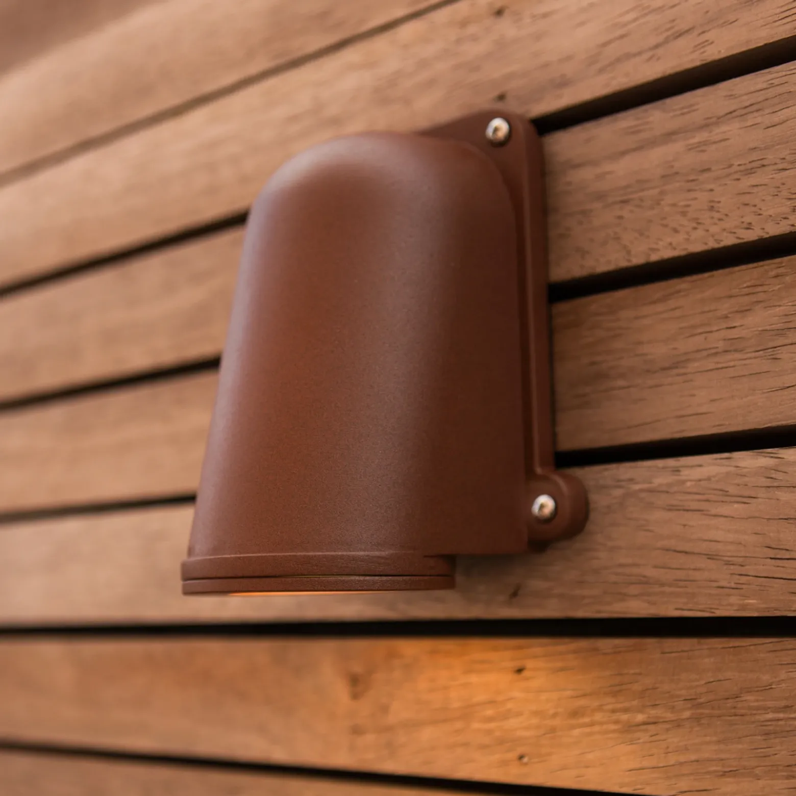 Aplique de exterior ANCOR, marrón, altura 15 cm, metal, GU10 IP54