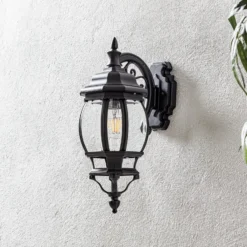 Aplique de exterior Andrew farol colgante, negro