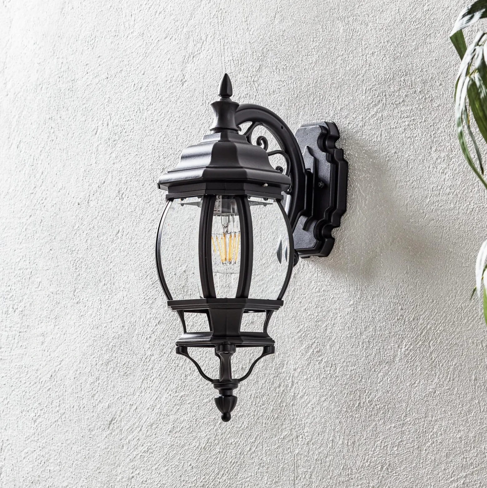 Aplique de exterior Andrew farol colgante, negro