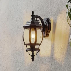 Aplique de exterior Andrew farol colgante, negro