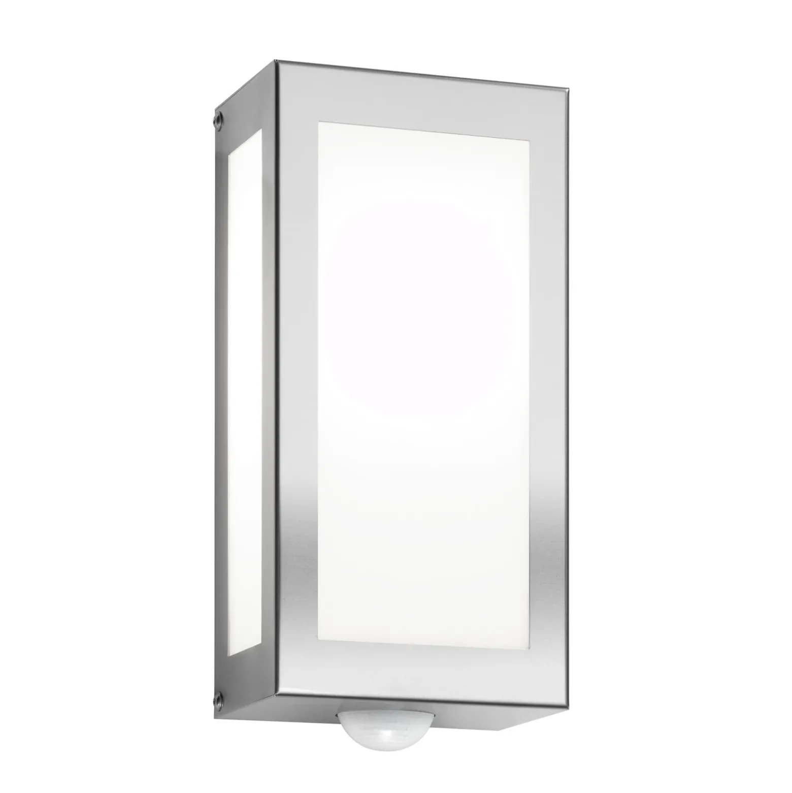 Aplique de exterior Aqua Rain, acero inoxidable, sensor