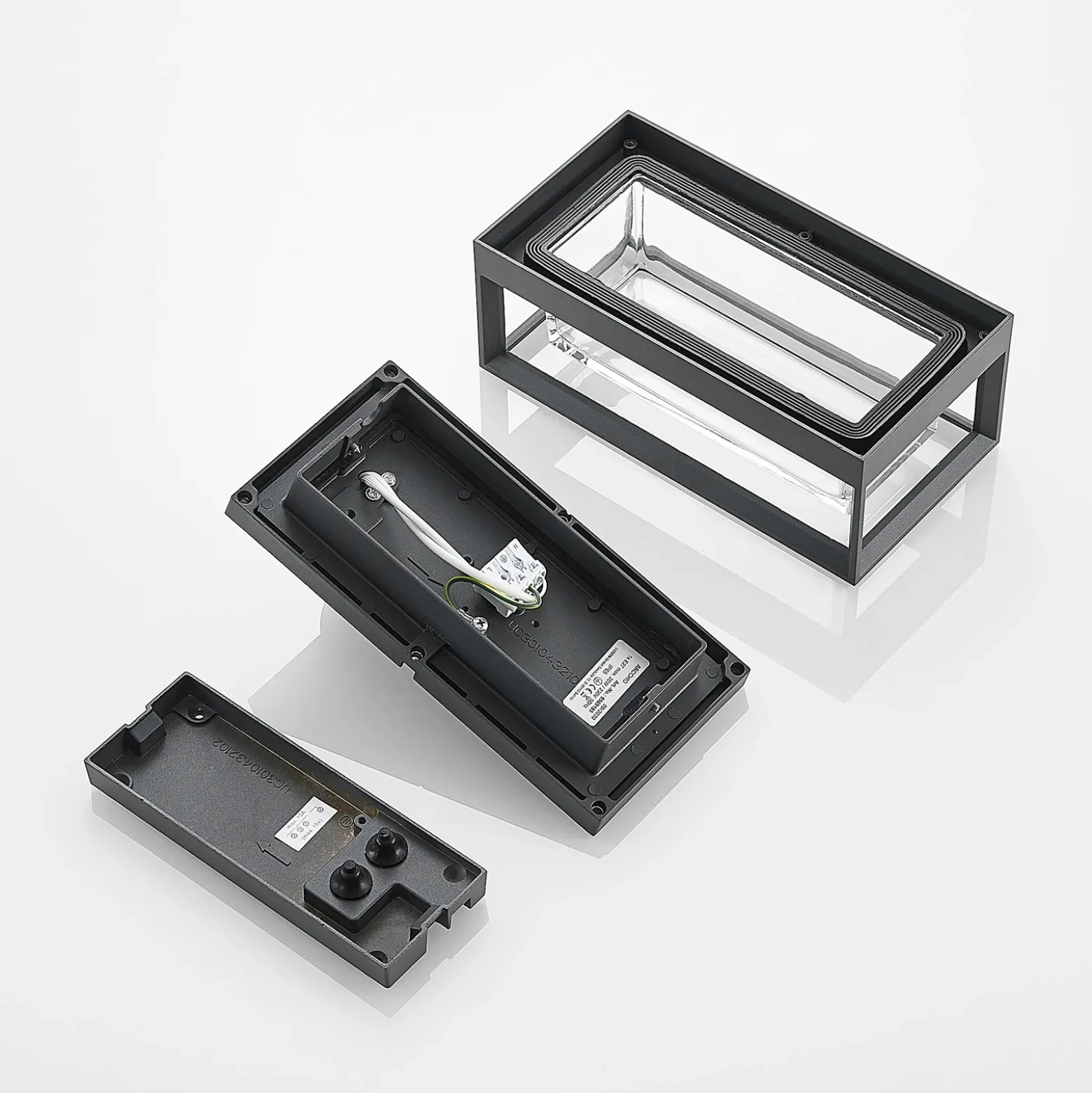 Aplique de exterior Arcchio Ismera, antracita, E27, IP65