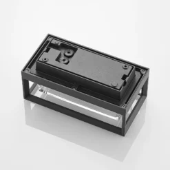 Aplique de exterior Arcchio Ismera, 25 cm, antracita, sensor