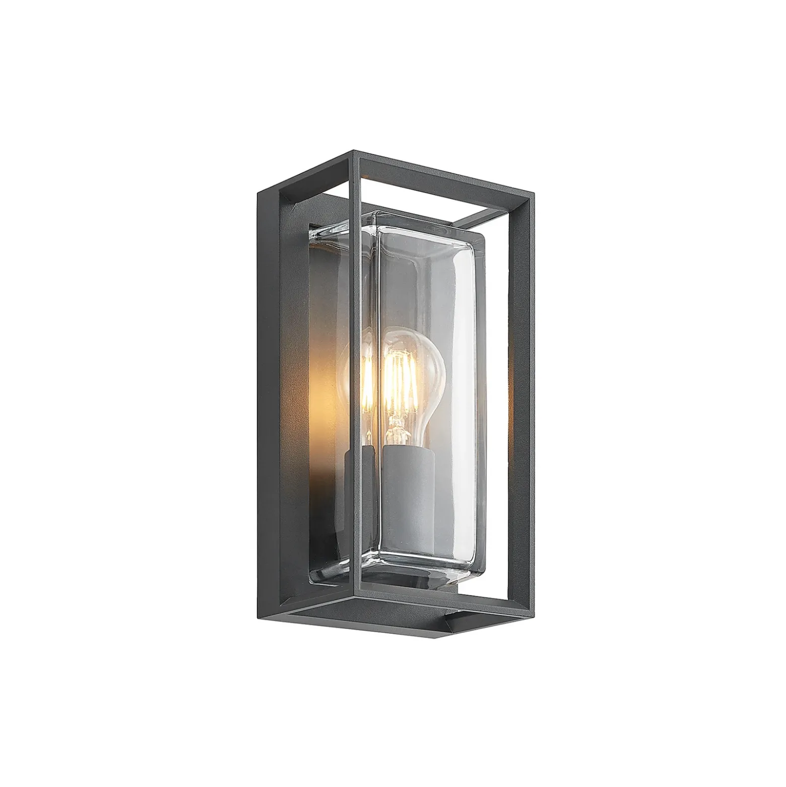 Aplique de exterior Arcchio Ismera, 25 cm, antracita, sensor