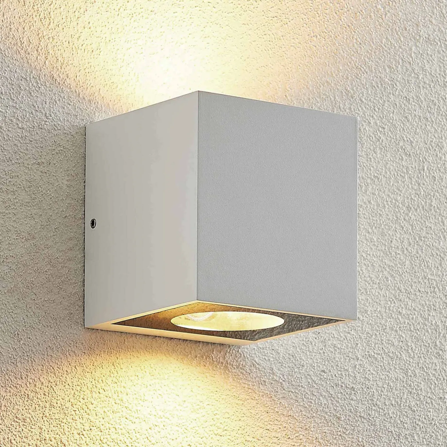 Aplique de exterior Arcchio Tassnim, 2 luces, blanca, GX53