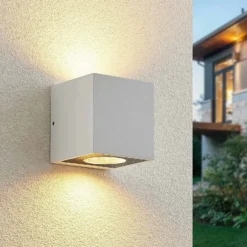 Aplique de exterior Arcchio Tassnim, 2 luces, blanca, GX53