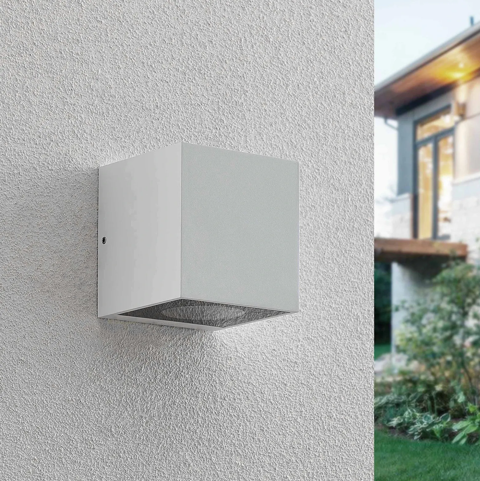 Aplique de exterior Arcchio Tassnim, 2 luces, blanca, GX53