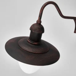Aplique de exterior Aruba, Ø 25 cm, marrón óxido