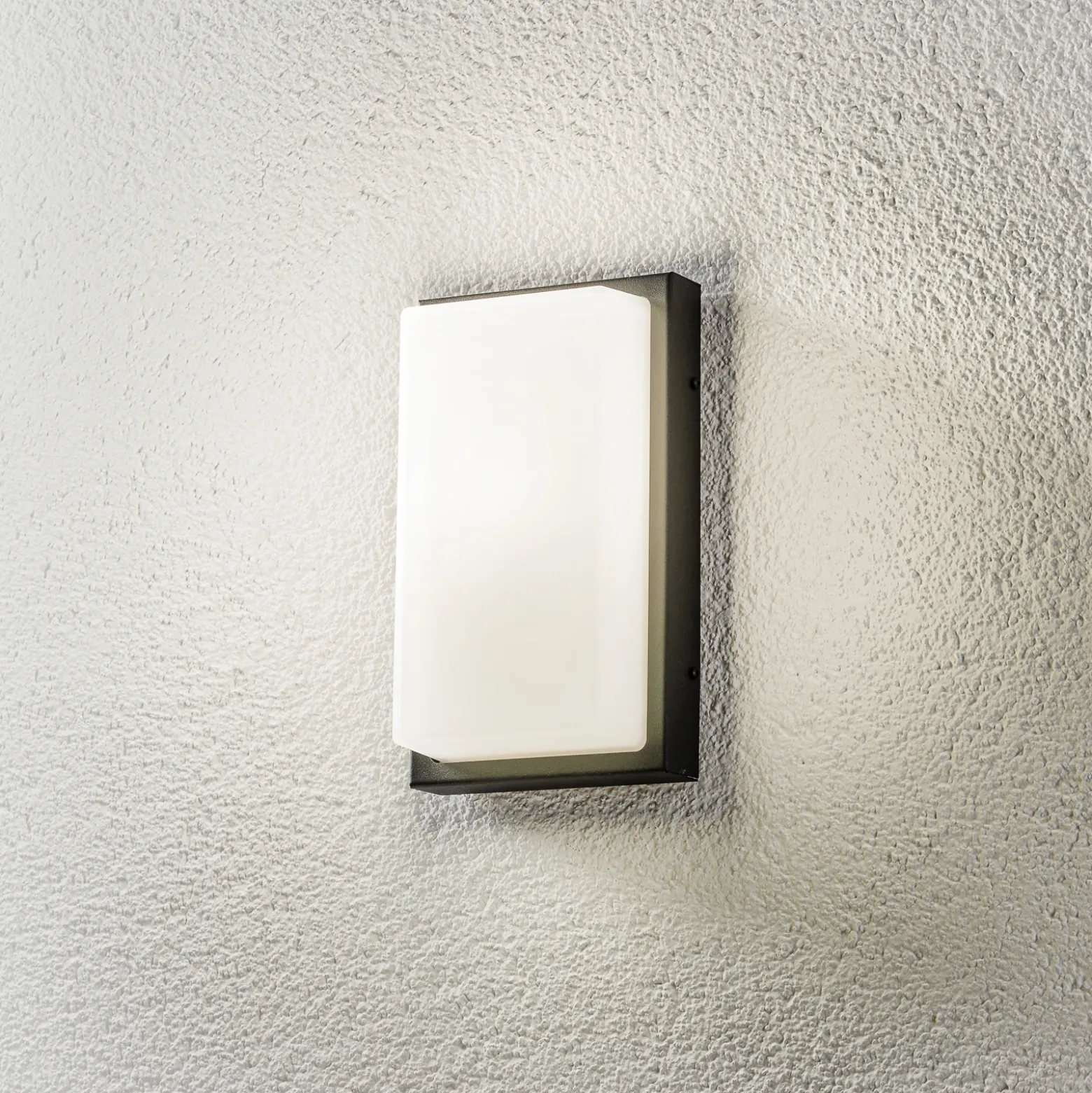 Aplique de exterior Babett E27 con sensor grafito