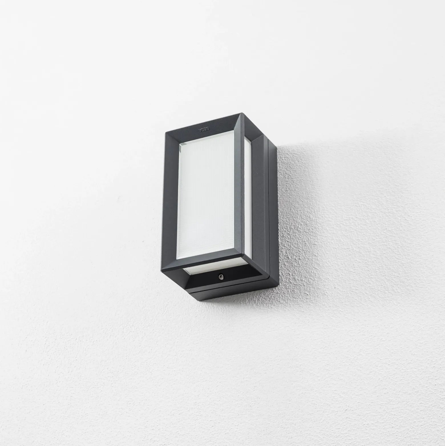 Aplique de exterior Bega 22733 E27, grafito, aluminio fundido, cristal
