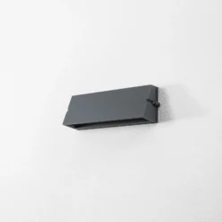 Aplique de exterior Bega LED 24374 K3, grafito, fundición de aluminio, DALI