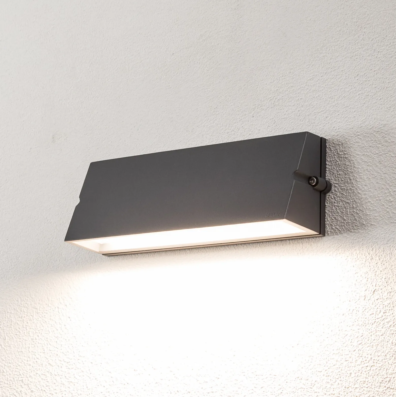 Aplique de exterior Bega LED 24374 K3, grafito, fundición de aluminio, DALI