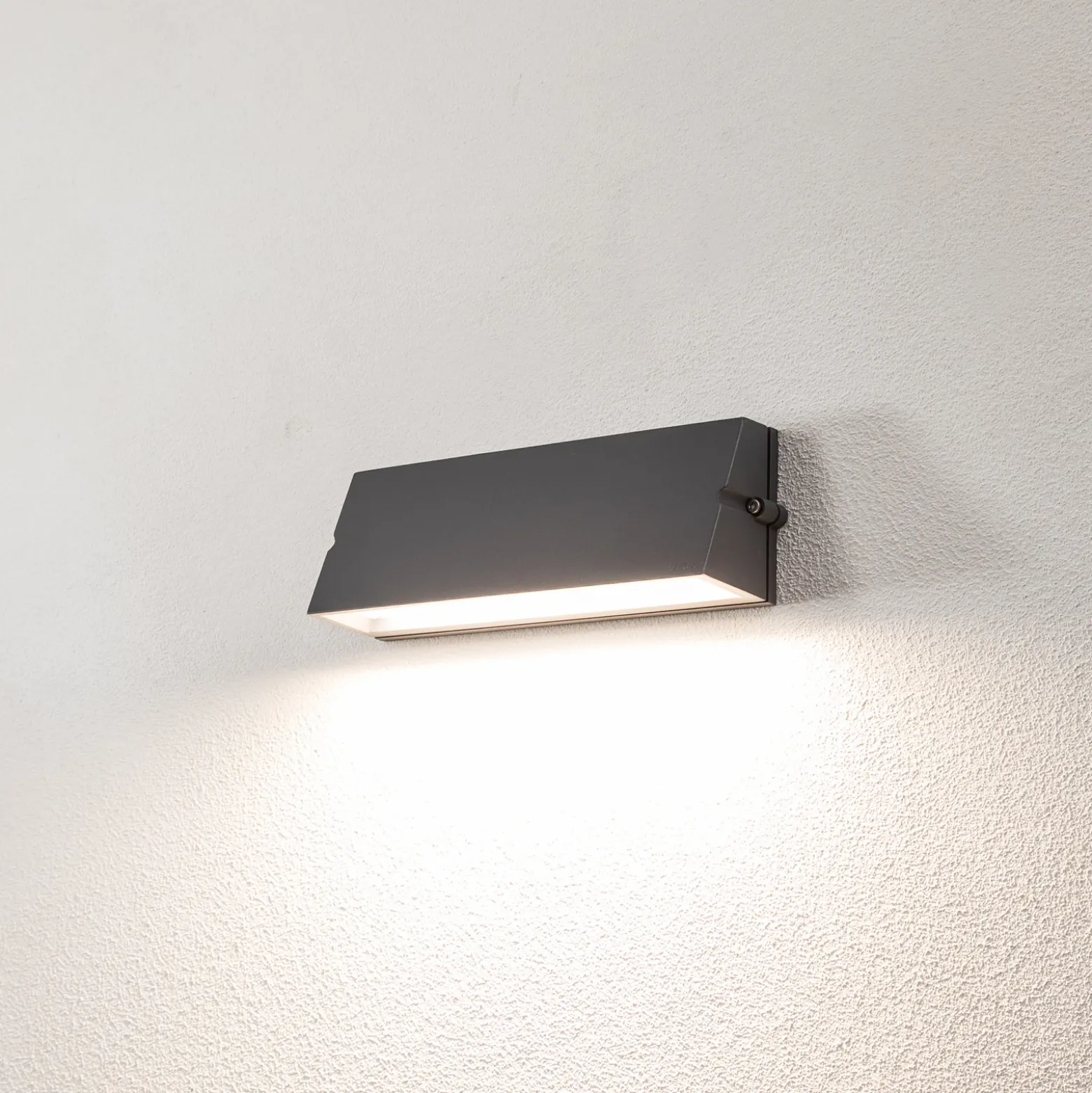 Aplique de exterior Bega LED 24374 K3, grafito, fundición de aluminio, DALI