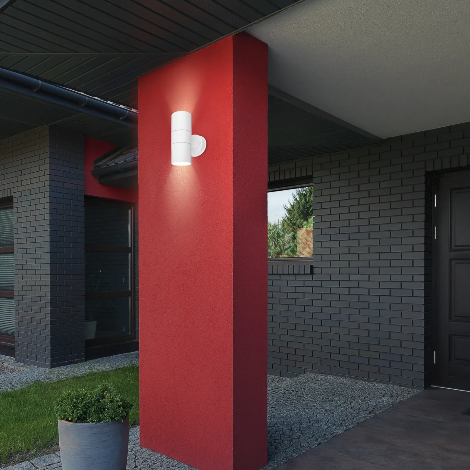 Aplique de exterior 3792026, blanco, plástico, arriba/abajo 2 x GU10