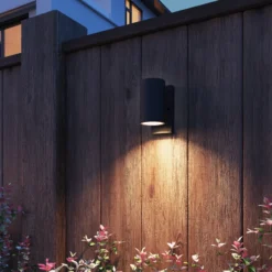 Aplique de exterior Calex Alba GU10, downlight, negro, sensor