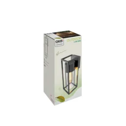 Aplique de exterior Calex, portalámpara inferior, aluminio, negro