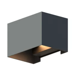 Aplique de exterior Calex Rectángulo Up/down altura 10cm antracita