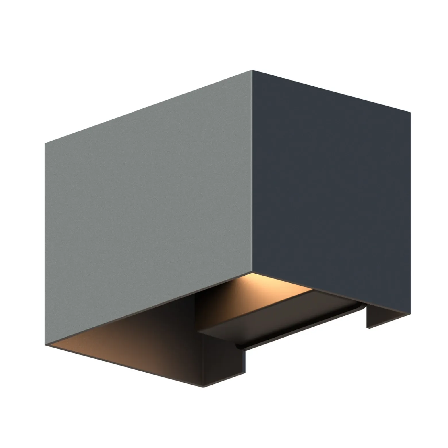 Aplique de exterior Calex Rectángulo Up/down altura 10cm antracita