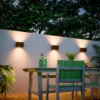 Aplique de exterior Calex Rectángulo Up/down altura 10cm marrón óxido