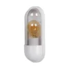 Aplique de exterior Capsule, transparente/blanco