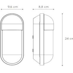 Aplique de exterior Capsule, transparente/blanco