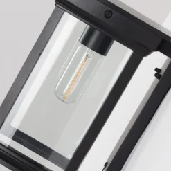 Aplique de exterior Carlton con pantalla de cristal