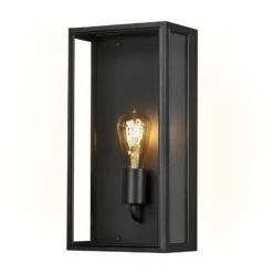 Aplique de exterior Carpi, negro, 20.5 x 40 cm