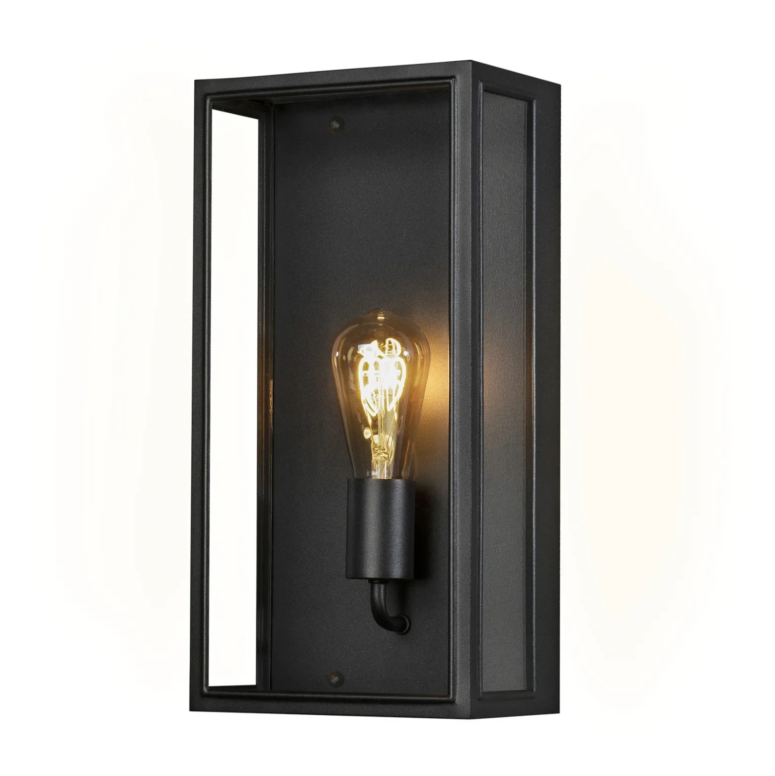 Aplique de exterior Carpi, negro, 20.5 x 40 cm