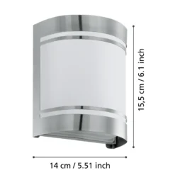 Aplique de exterior Cerno, acero inoxidable