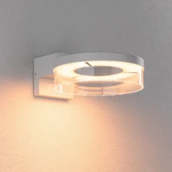 Aplique de exterior con sensor inteligente Paulmann Capera, blanca, CCT, IP44