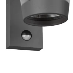 Aplique de exterior con sensor CAVADO, antracita, altura 28 cm, IP44