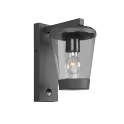Aplique de exterior con sensor CAVADO, antracita, altura 28 cm, IP44