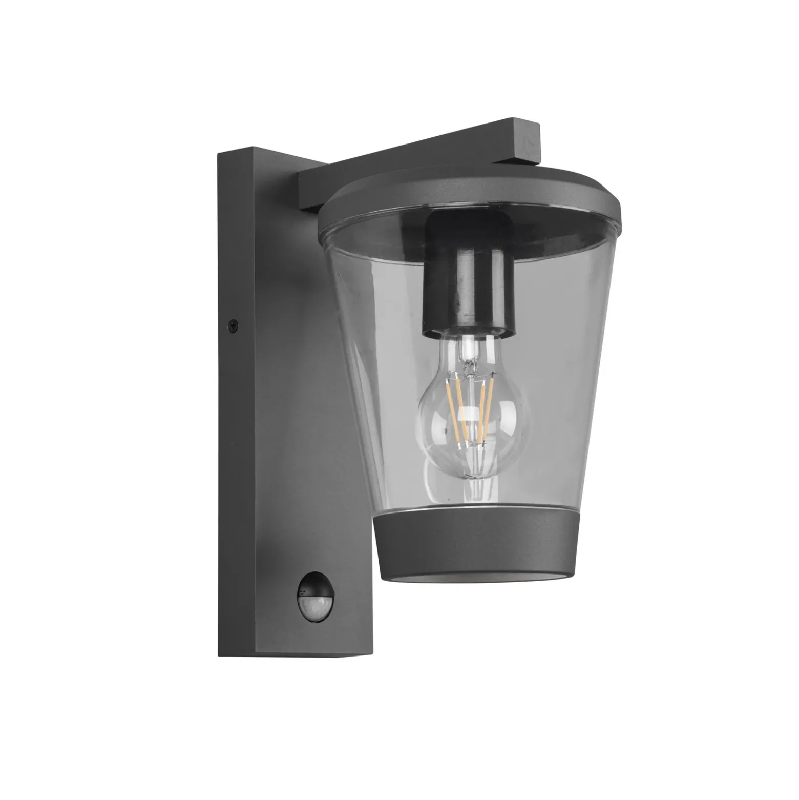 Aplique de exterior con sensor CAVADO, antracita, altura 28 cm, IP44