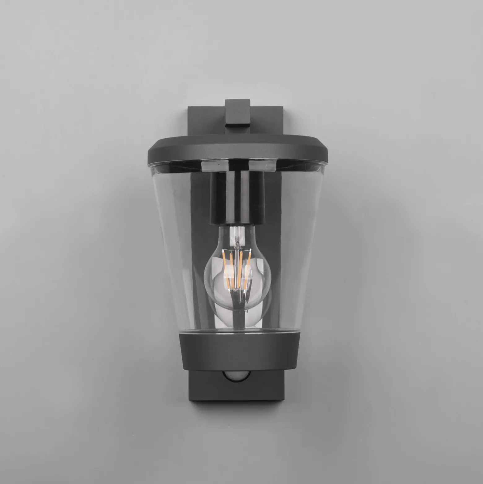 Aplique de exterior con sensor CAVADO, antracita, altura 28 cm, IP44
